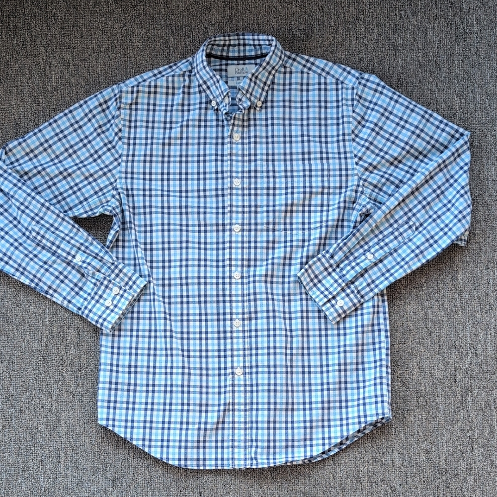 Brooks Brothers Blue and White Plaid Casual Shirt